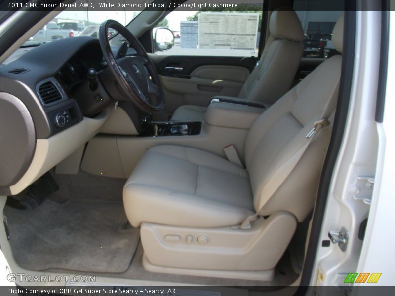 White Diamond Tintcoat / Cocoa/Light Cashmere 2011 GMC Yukon Denali AWD