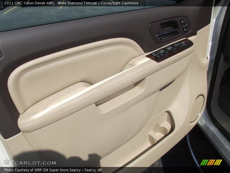 White Diamond Tintcoat / Cocoa/Light Cashmere 2011 GMC Yukon Denali AWD