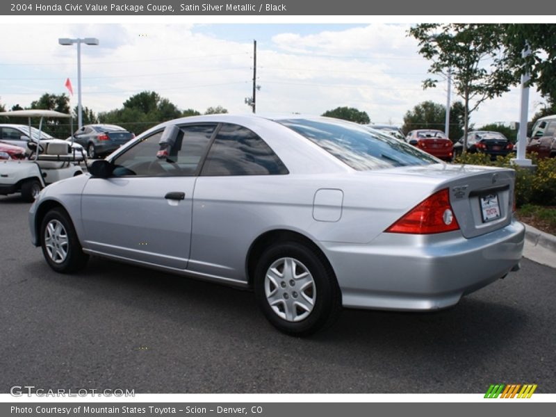 Satin Silver Metallic / Black 2004 Honda Civic Value Package Coupe