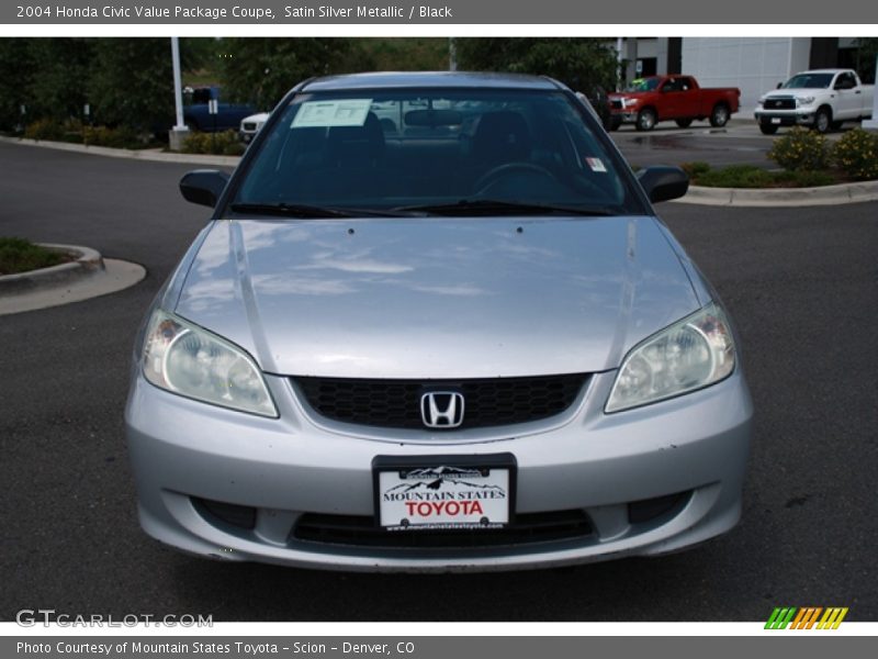Satin Silver Metallic / Black 2004 Honda Civic Value Package Coupe