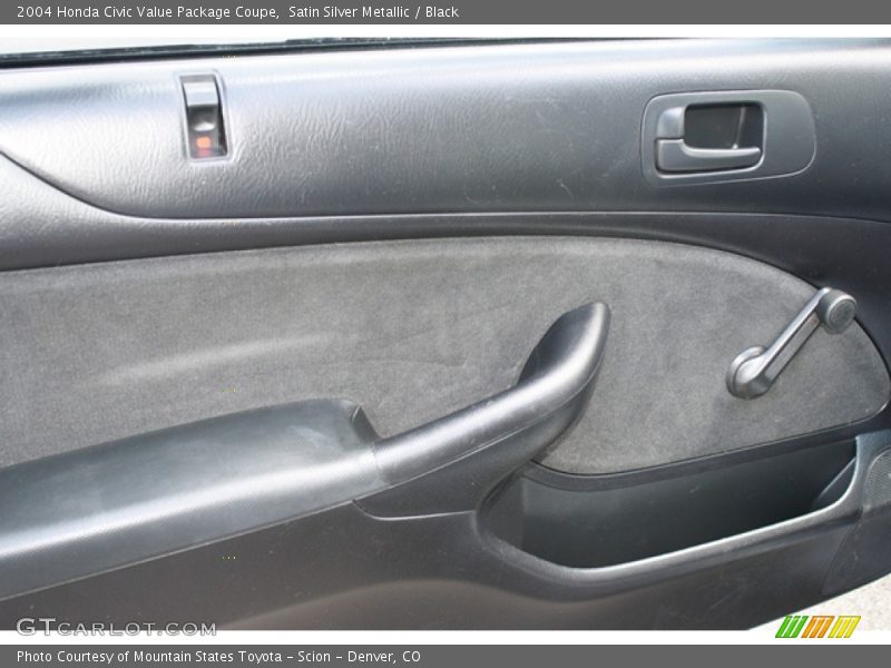 Satin Silver Metallic / Black 2004 Honda Civic Value Package Coupe