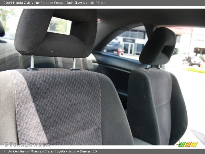 Satin Silver Metallic / Black 2004 Honda Civic Value Package Coupe