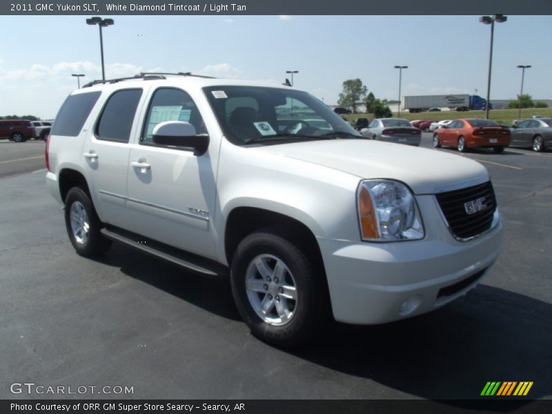 White Diamond Tintcoat / Light Tan 2011 GMC Yukon SLT