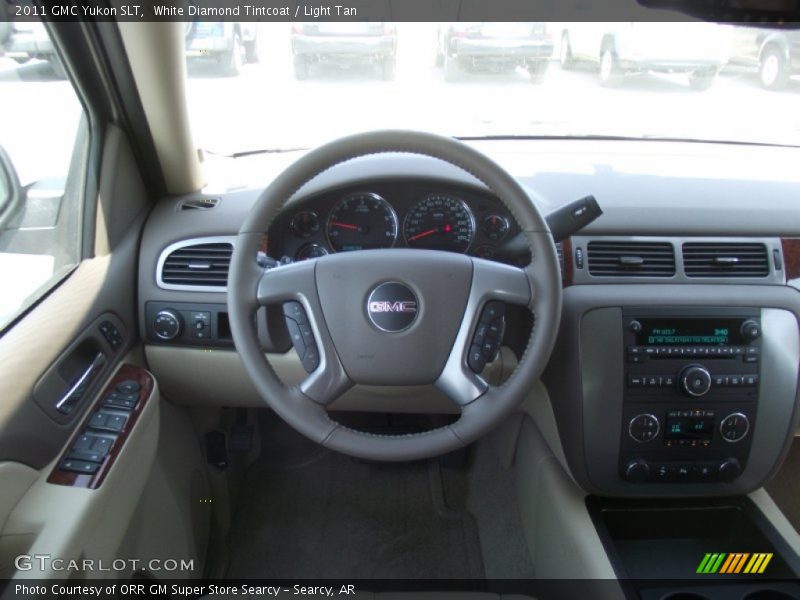 White Diamond Tintcoat / Light Tan 2011 GMC Yukon SLT