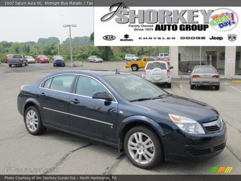 Midnight Blue Metallic / Tan 2007 Saturn Aura XE