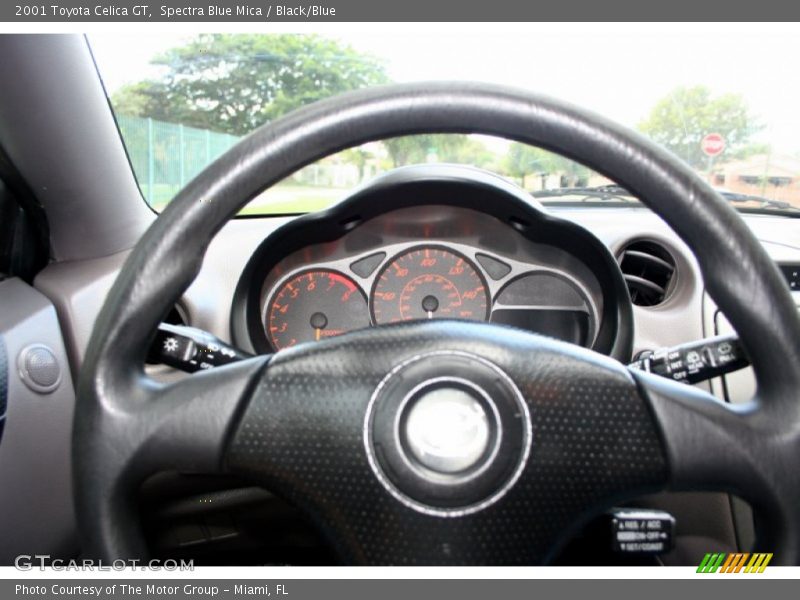 Spectra Blue Mica / Black/Blue 2001 Toyota Celica GT