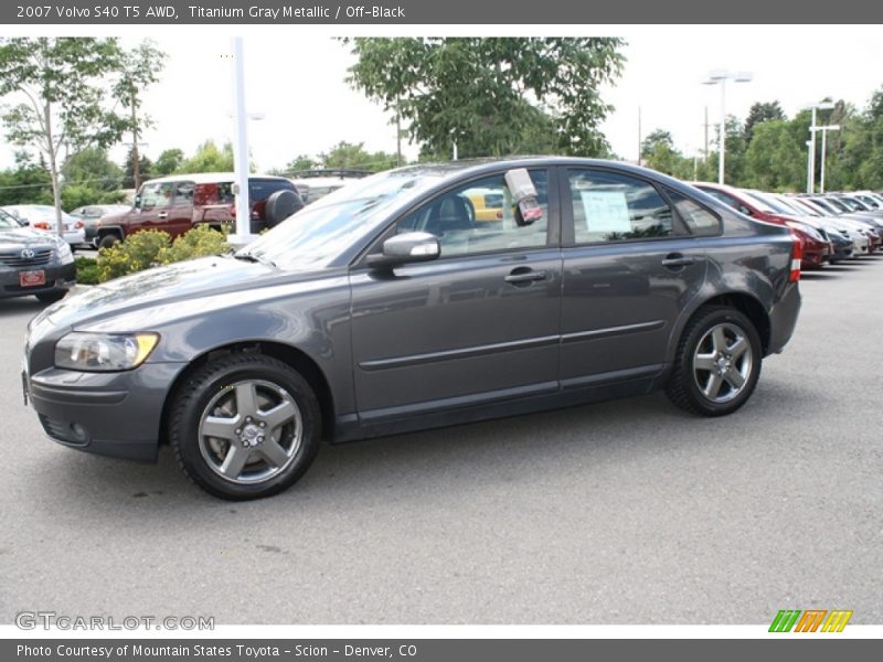 Titanium Gray Metallic / Off-Black 2007 Volvo S40 T5 AWD