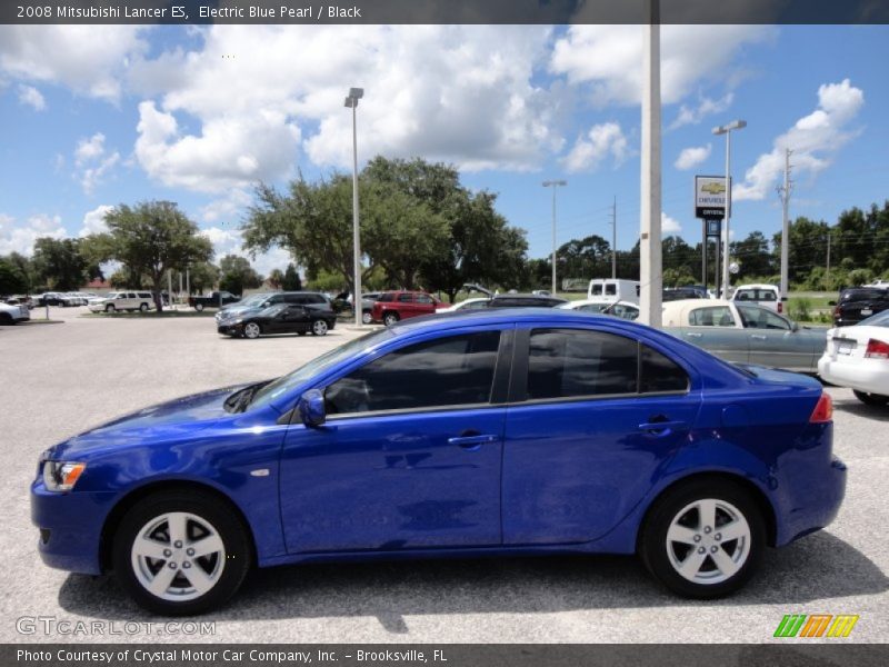 Electric Blue Pearl / Black 2008 Mitsubishi Lancer ES