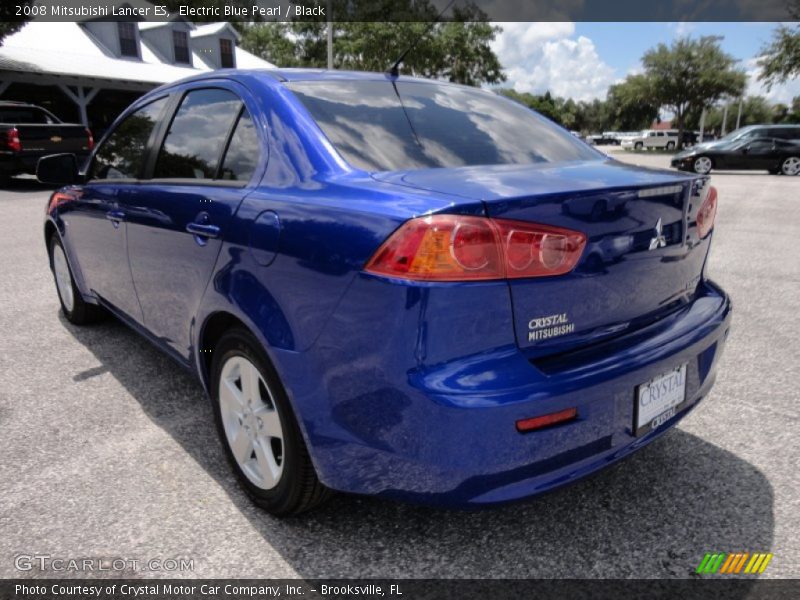 Electric Blue Pearl / Black 2008 Mitsubishi Lancer ES