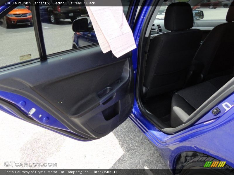 Electric Blue Pearl / Black 2008 Mitsubishi Lancer ES