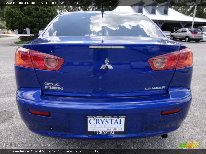 Electric Blue Pearl / Black 2008 Mitsubishi Lancer ES