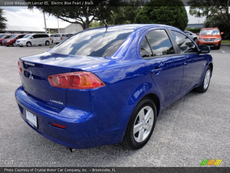 Electric Blue Pearl / Black 2008 Mitsubishi Lancer ES