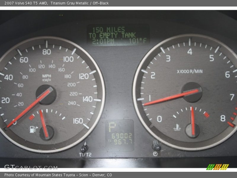 Titanium Gray Metallic / Off-Black 2007 Volvo S40 T5 AWD