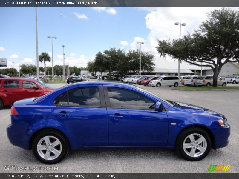 Electric Blue Pearl / Black 2008 Mitsubishi Lancer ES