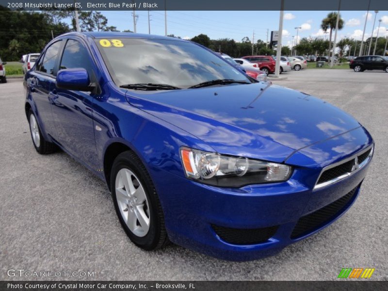 Electric Blue Pearl / Black 2008 Mitsubishi Lancer ES