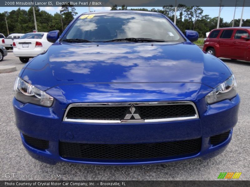 Electric Blue Pearl / Black 2008 Mitsubishi Lancer ES