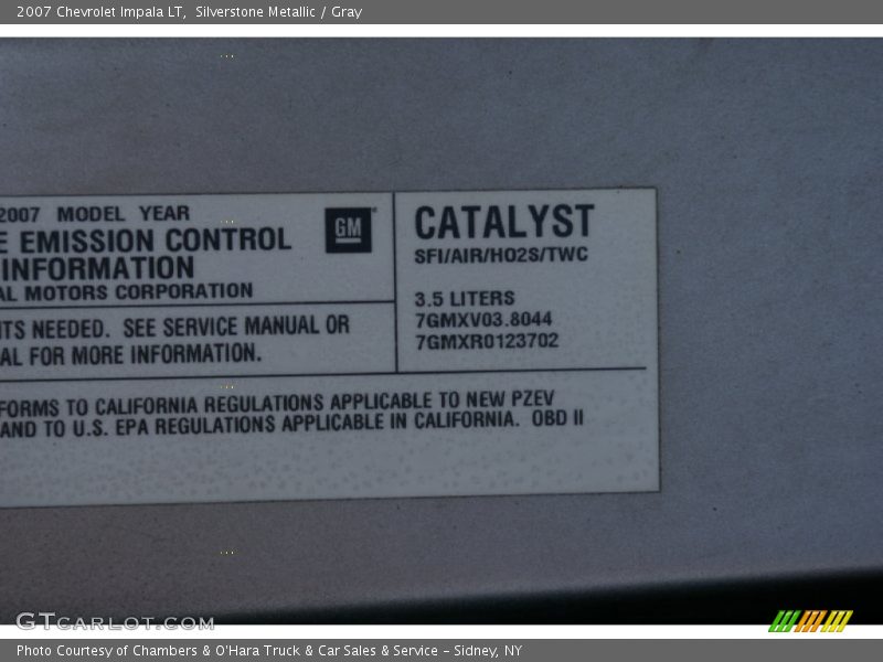 Silverstone Metallic / Gray 2007 Chevrolet Impala LT