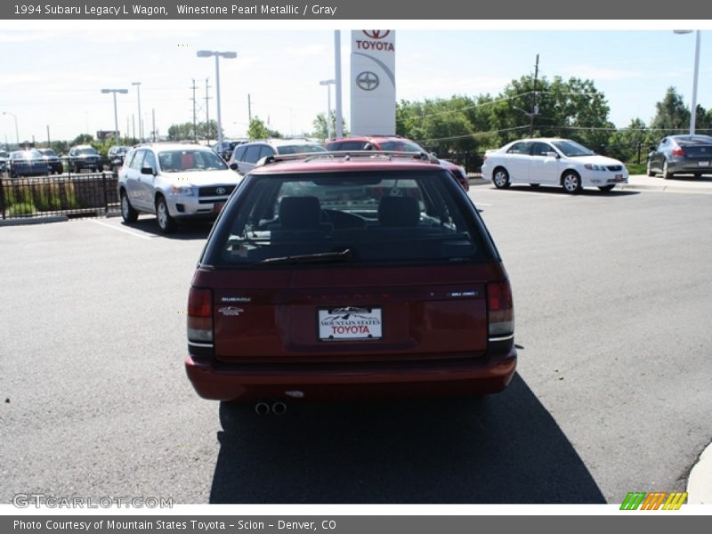 Winestone Pearl Metallic / Gray 1994 Subaru Legacy L Wagon