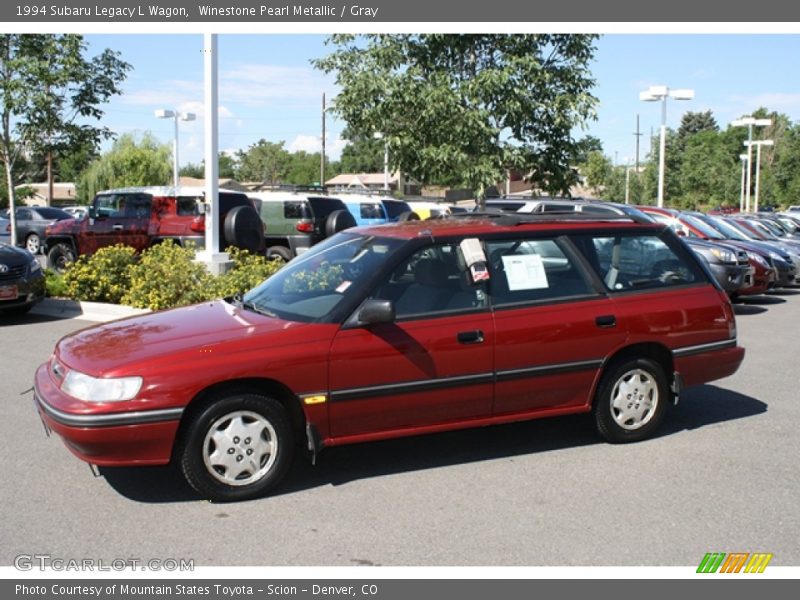 Winestone Pearl Metallic / Gray 1994 Subaru Legacy L Wagon