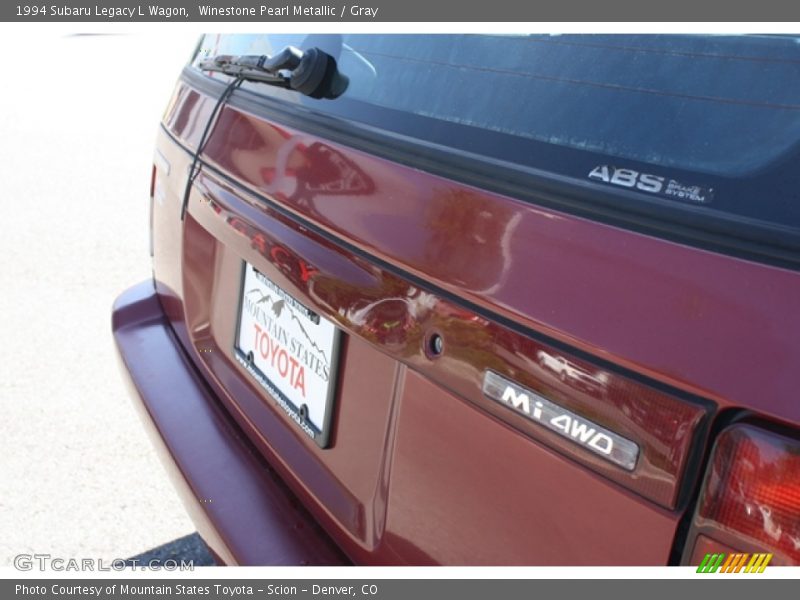 Winestone Pearl Metallic / Gray 1994 Subaru Legacy L Wagon