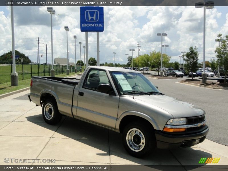 Light Pewter Metallic / Medium Gray 2003 Chevrolet S10 Regular Cab