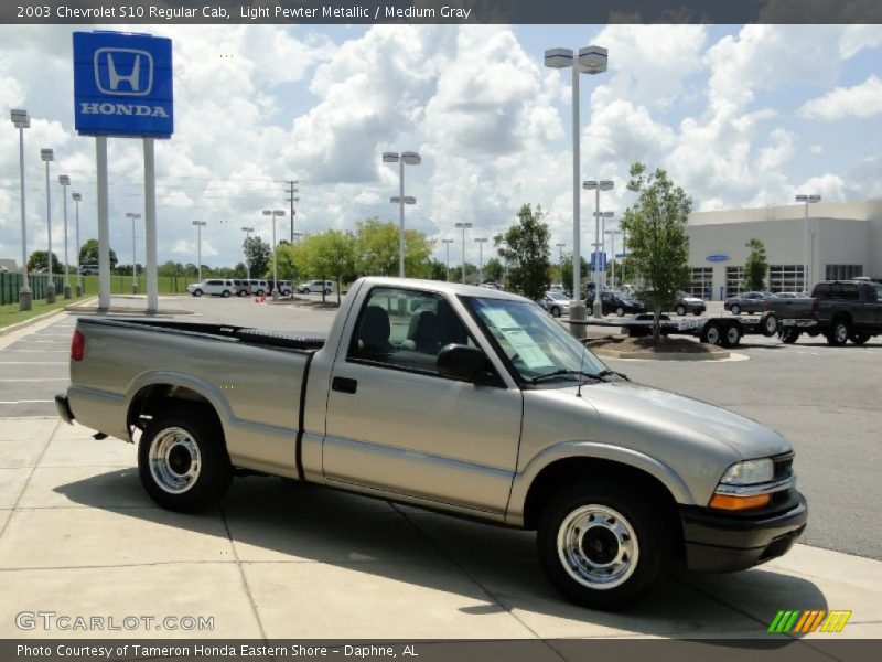 Light Pewter Metallic / Medium Gray 2003 Chevrolet S10 Regular Cab