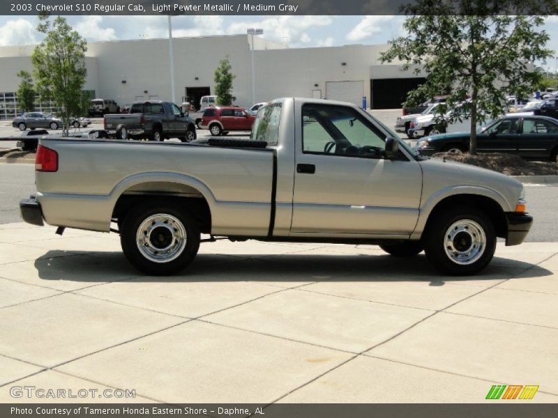 Light Pewter Metallic / Medium Gray 2003 Chevrolet S10 Regular Cab
