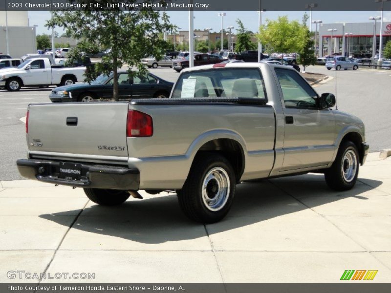 Light Pewter Metallic / Medium Gray 2003 Chevrolet S10 Regular Cab