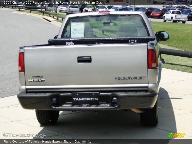 Light Pewter Metallic / Medium Gray 2003 Chevrolet S10 Regular Cab