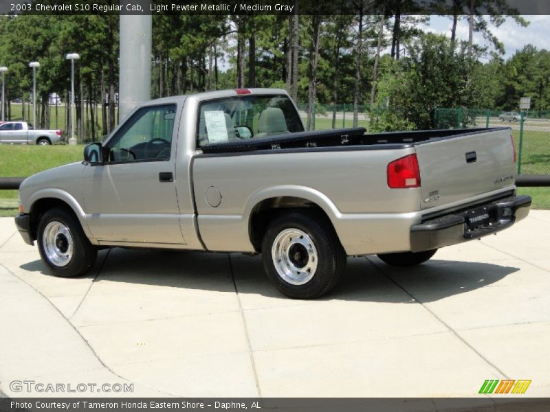 Light Pewter Metallic / Medium Gray 2003 Chevrolet S10 Regular Cab
