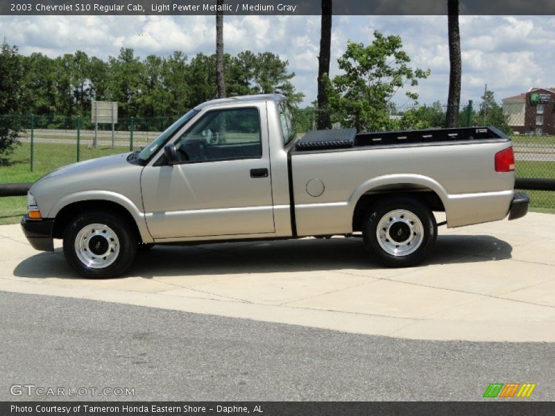 Light Pewter Metallic / Medium Gray 2003 Chevrolet S10 Regular Cab