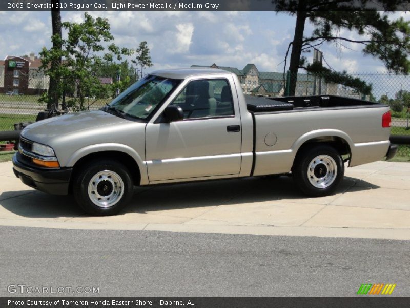 Light Pewter Metallic / Medium Gray 2003 Chevrolet S10 Regular Cab