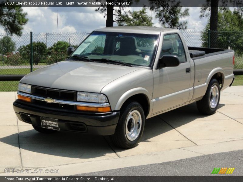 Light Pewter Metallic / Medium Gray 2003 Chevrolet S10 Regular Cab