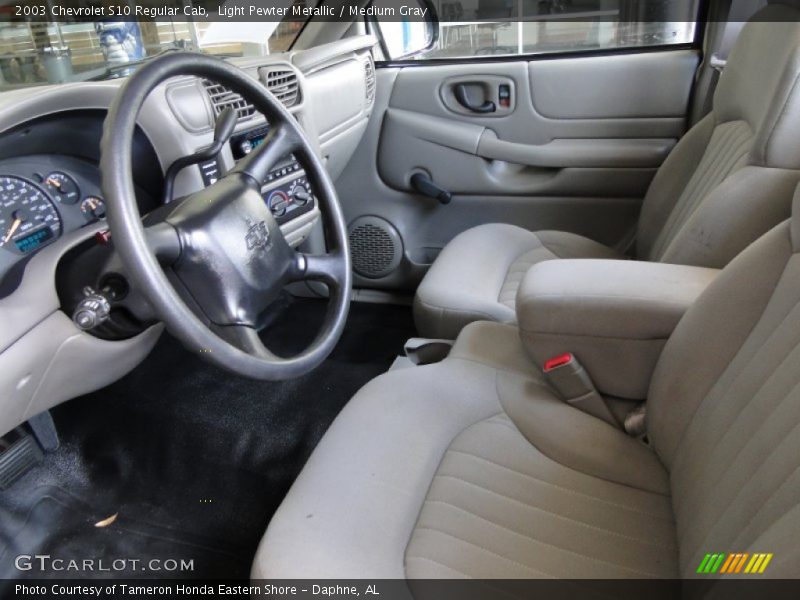 Light Pewter Metallic / Medium Gray 2003 Chevrolet S10 Regular Cab
