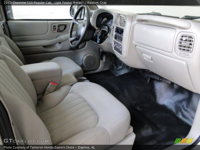 Light Pewter Metallic / Medium Gray 2003 Chevrolet S10 Regular Cab