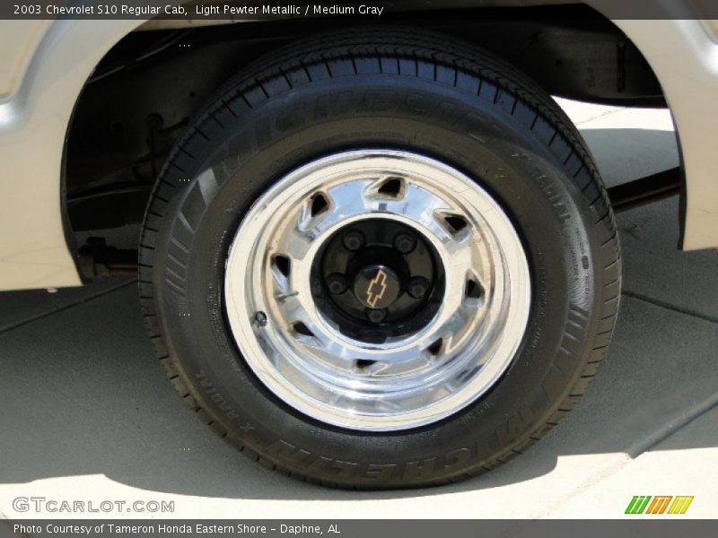 Light Pewter Metallic / Medium Gray 2003 Chevrolet S10 Regular Cab