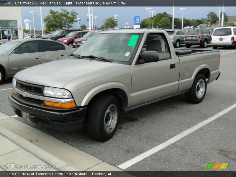 Light Pewter Metallic / Medium Gray 2003 Chevrolet S10 Regular Cab