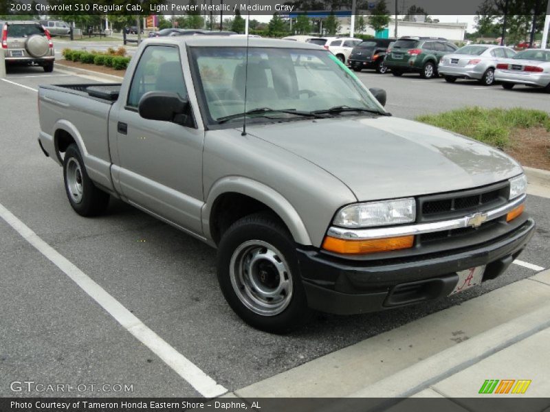 Light Pewter Metallic / Medium Gray 2003 Chevrolet S10 Regular Cab
