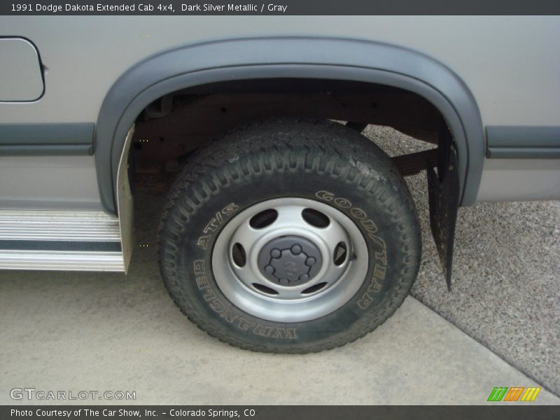 Dark Silver Metallic / Gray 1991 Dodge Dakota Extended Cab 4x4