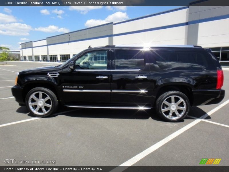 Black Raven / Cocoa/Light Cashmere 2008 Cadillac Escalade ESV AWD
