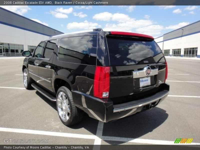 Black Raven / Cocoa/Light Cashmere 2008 Cadillac Escalade ESV AWD