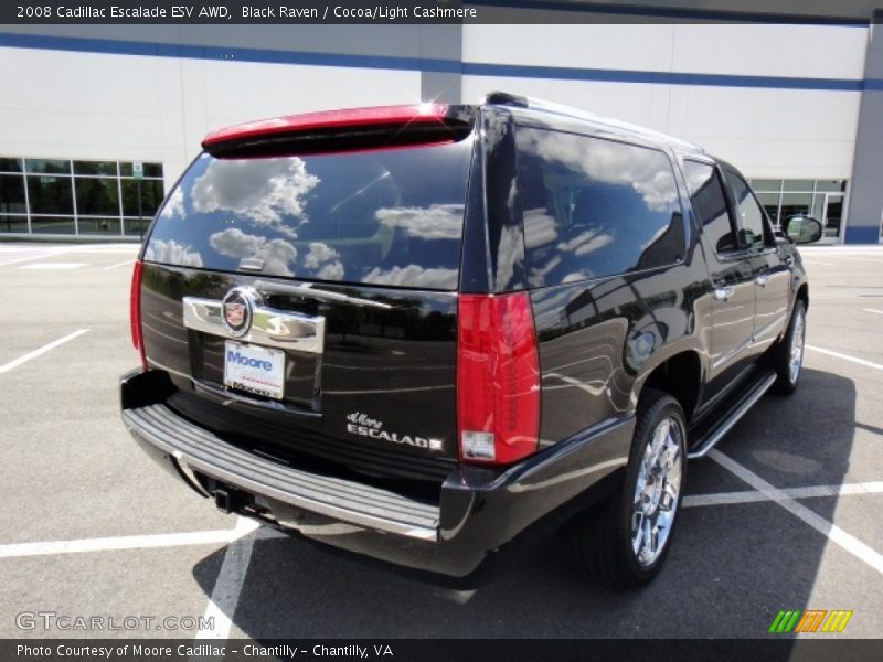 Black Raven / Cocoa/Light Cashmere 2008 Cadillac Escalade ESV AWD