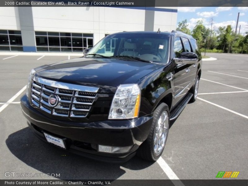 Black Raven / Cocoa/Light Cashmere 2008 Cadillac Escalade ESV AWD