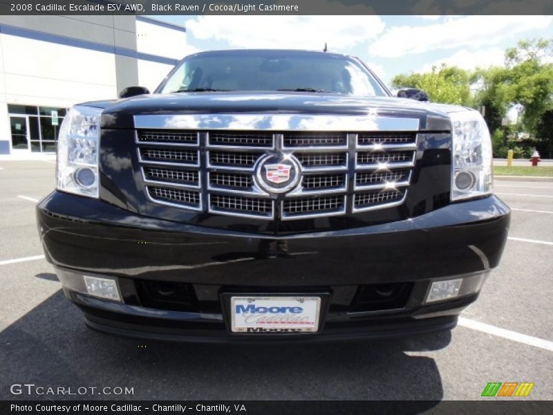 Black Raven / Cocoa/Light Cashmere 2008 Cadillac Escalade ESV AWD
