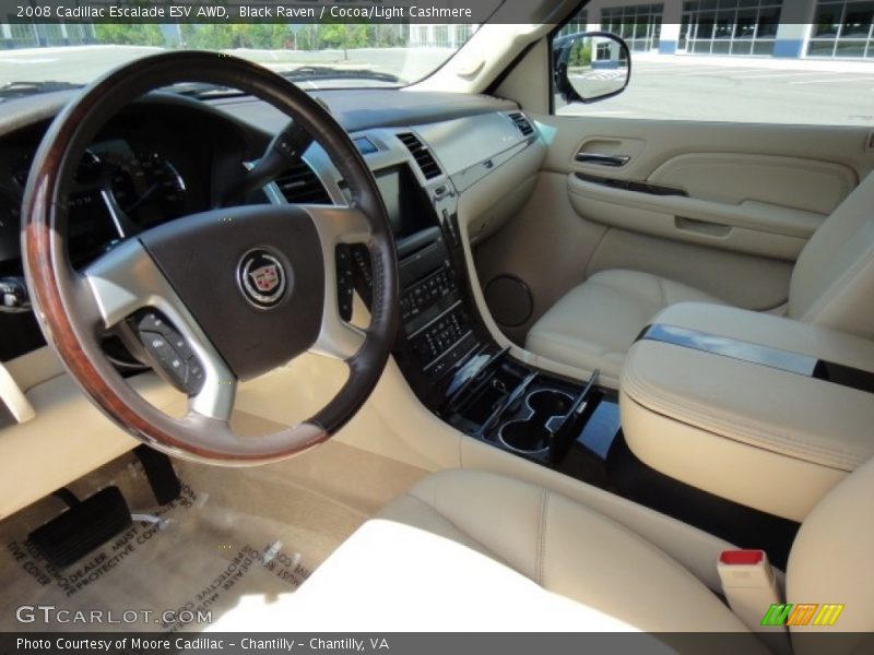 Black Raven / Cocoa/Light Cashmere 2008 Cadillac Escalade ESV AWD