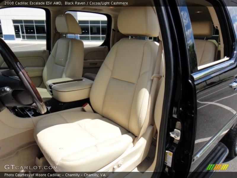 Black Raven / Cocoa/Light Cashmere 2008 Cadillac Escalade ESV AWD