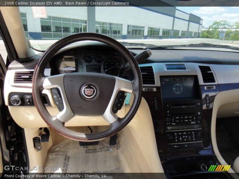 Black Raven / Cocoa/Light Cashmere 2008 Cadillac Escalade ESV AWD