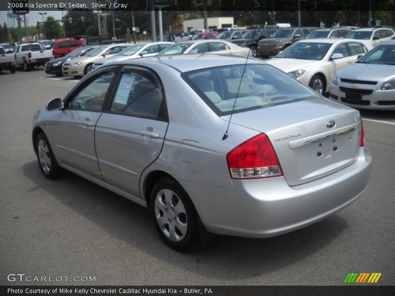 Silver / Gray 2008 Kia Spectra EX Sedan