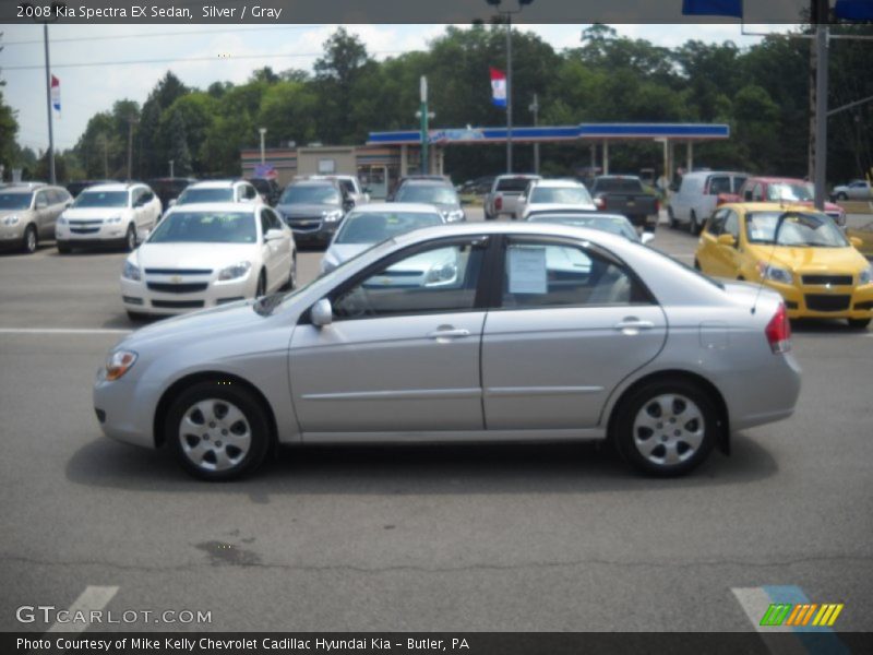 Silver / Gray 2008 Kia Spectra EX Sedan