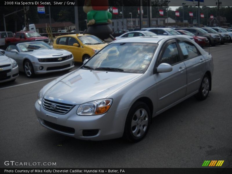 Silver / Gray 2008 Kia Spectra EX Sedan